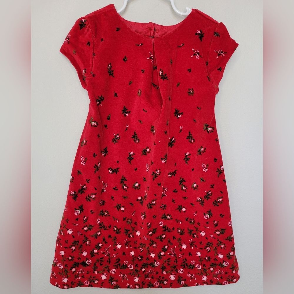 Old Navy Girls Christmas Dress Velour Size 5T